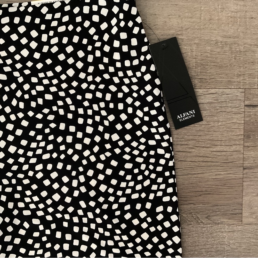 Alfani Black and White Geometric Pants - Picture 3 of 6